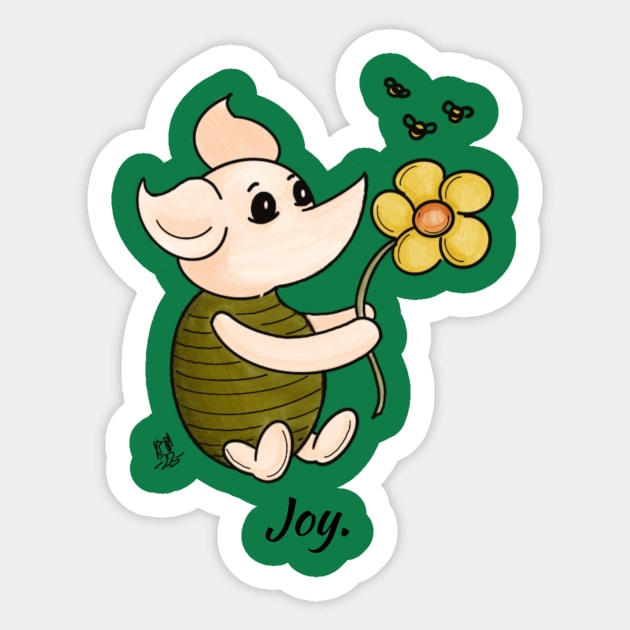 Piglet - Joy Sticker by Alt World Studios